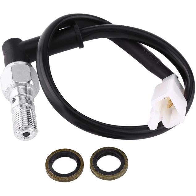 Hydraulic Brake Light Switch, Universal Motorcycle Rear Hydraulic Brake Pressure Light Switch 10x1.25mm 10x1mm for Motorcycle Scooter Moped Dirt Pit M10×1mm