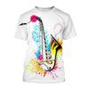 Saxophone Series 3D Printed Men's Casual Short Sleeved T-shirt Sportwear Men T-shirts