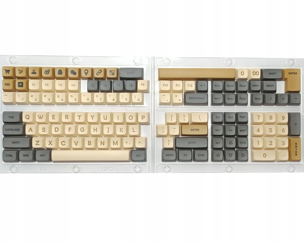 Shimmer Custom Keycaps Set PBT Keycap Space Esc White Gray + Puller