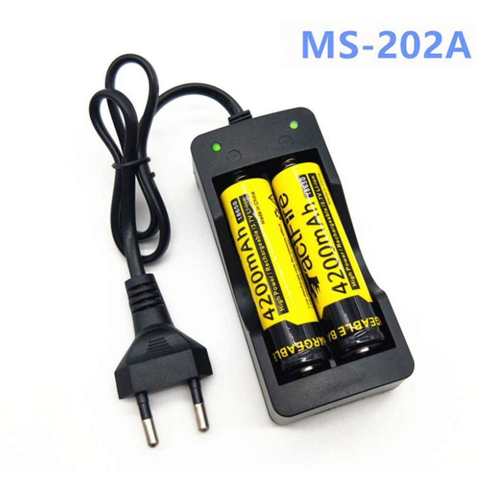 MS-202A Li-ion Battery Charger 18650 Rechargeable Battery Charging Dock Base Independent Circuit Designed with Indicator