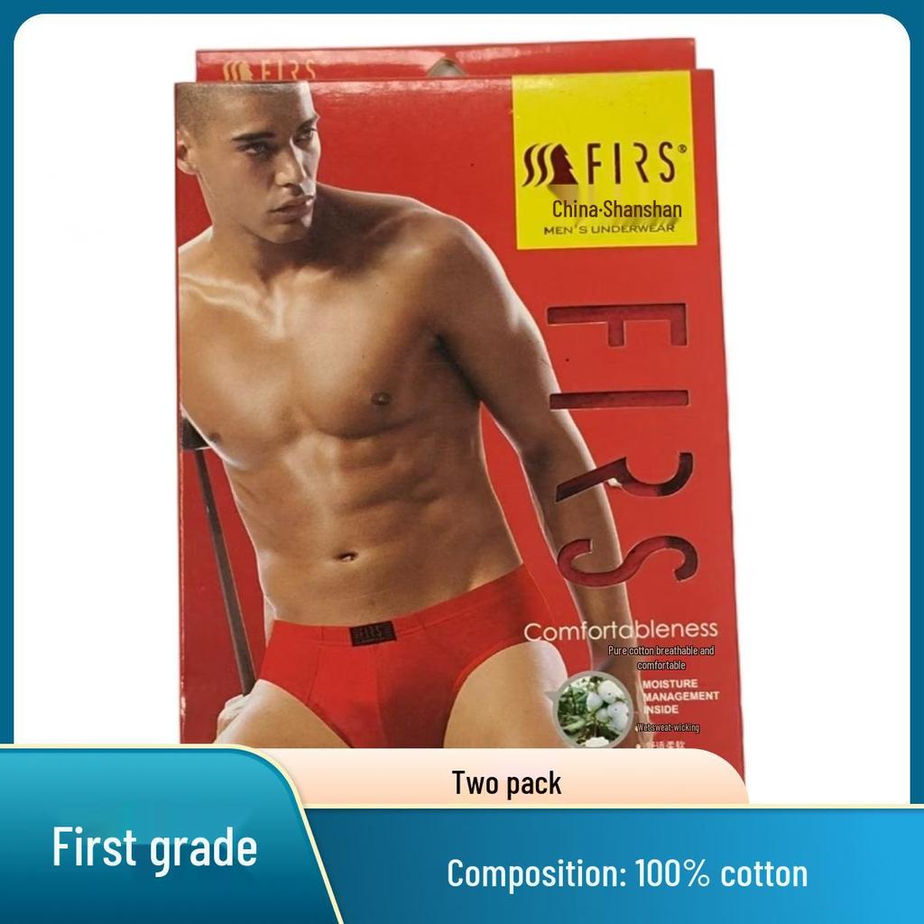 Two-Pack Men's Mid-Rise Breathable Triangle Briefs Swimming Trunks - Comfortable & Loose Fit