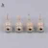 2/4Pcs 4MM Banana Female To 2MM Pin Connector HIFI Cable Adapter Plug Braided Copper Wire Socket
