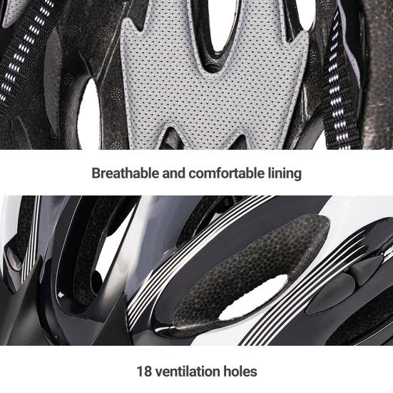 Fahrradhelm Atmungsaktiv Stoßdämpfend Einheitsgröße Komfort mit Polster Visier Mountainbike-Helm für Männer Frauen