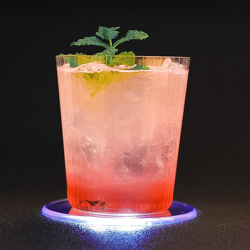 LED-Leiste Leuchtende Tisch-Tassenunterlage Küchenmatte Pad für Bar Cocktail KTV Lichtbasis Schwerkraftinduktion Batterie Barwerkzeuge Barzubehör