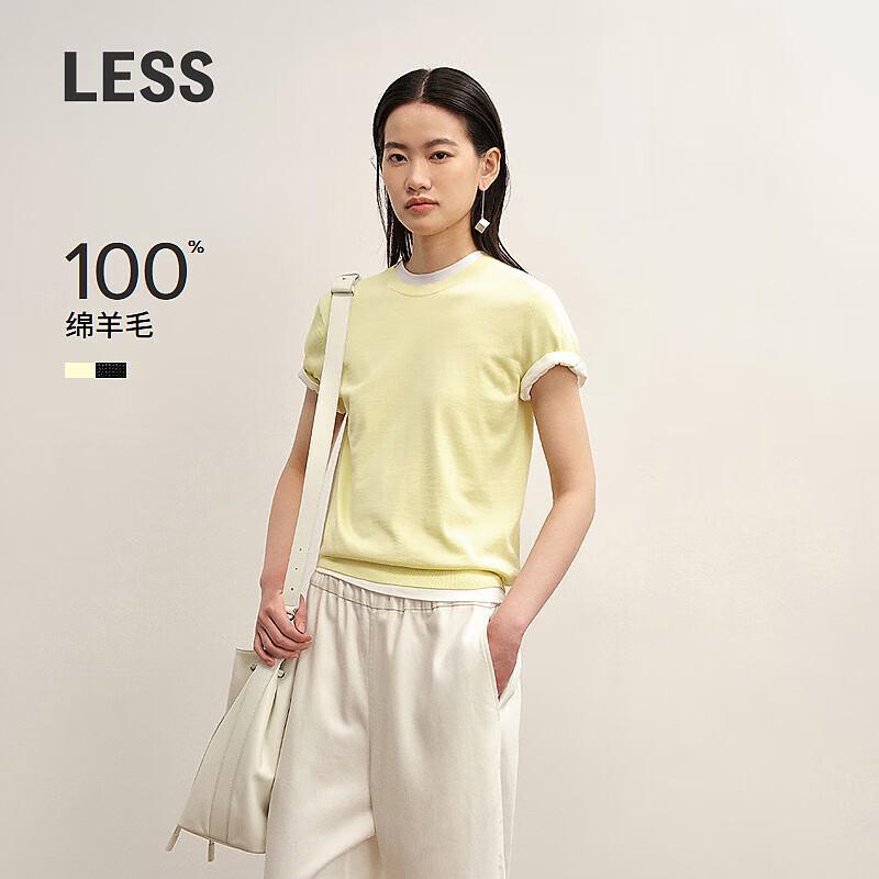 LESS Fall 2025 Short Sleeve Merino Wool Knit Sweater
