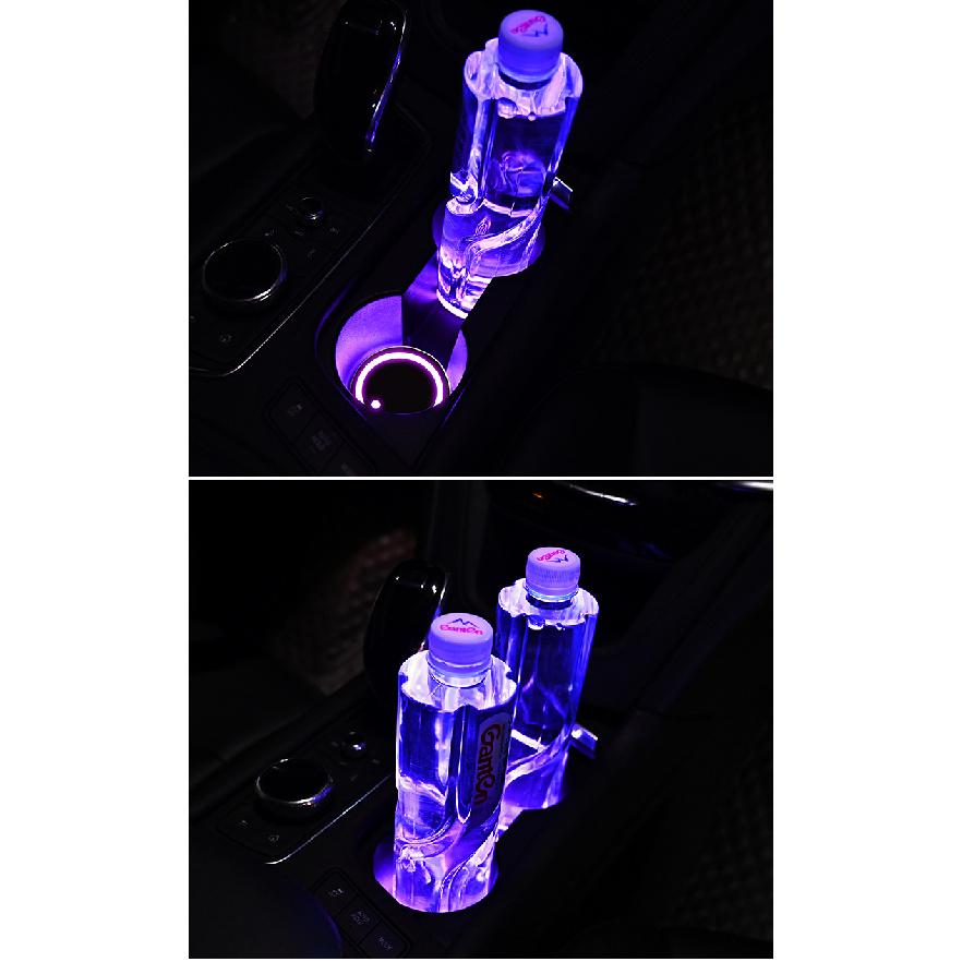 7 Colors Car Coasters Car Cup Holder Gradual Breathing Neon Lamp LED Light Mats Bottle Light Sensor Atmosphere Car Accessories Cup Holders 5