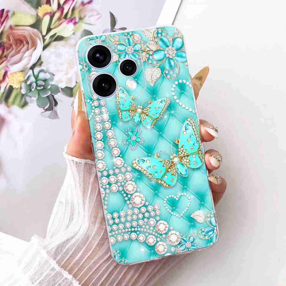 Para Oppo Reno15 5G Funda Flor Colorida Silicona Suave Cubierta Trasera Para Oppo Reno15 Reno 15 5G CPH2825 Carcasa de Teléfono Fundas