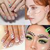 6 listů Bindi Dots Šperky na obličej pro ženy Drahokamy Stick On Eye Crystals Nálepka Slzy Rainbow Pearl Kamínky Na Nail Art Decor