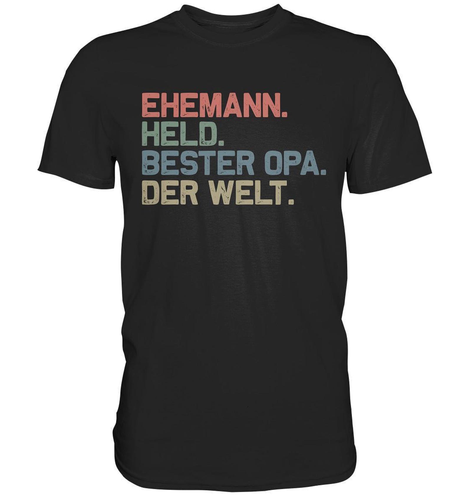 Husband Best Grandpa Birthday T-Shirt Father s Day Grandparents - Premium Shirt L