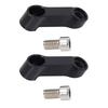 1 Pair 10mm 0.39in Motorcycle Mirror Mount Riser Extender Adapter Replacement for NMAX 155 125 2015‑2022 Black