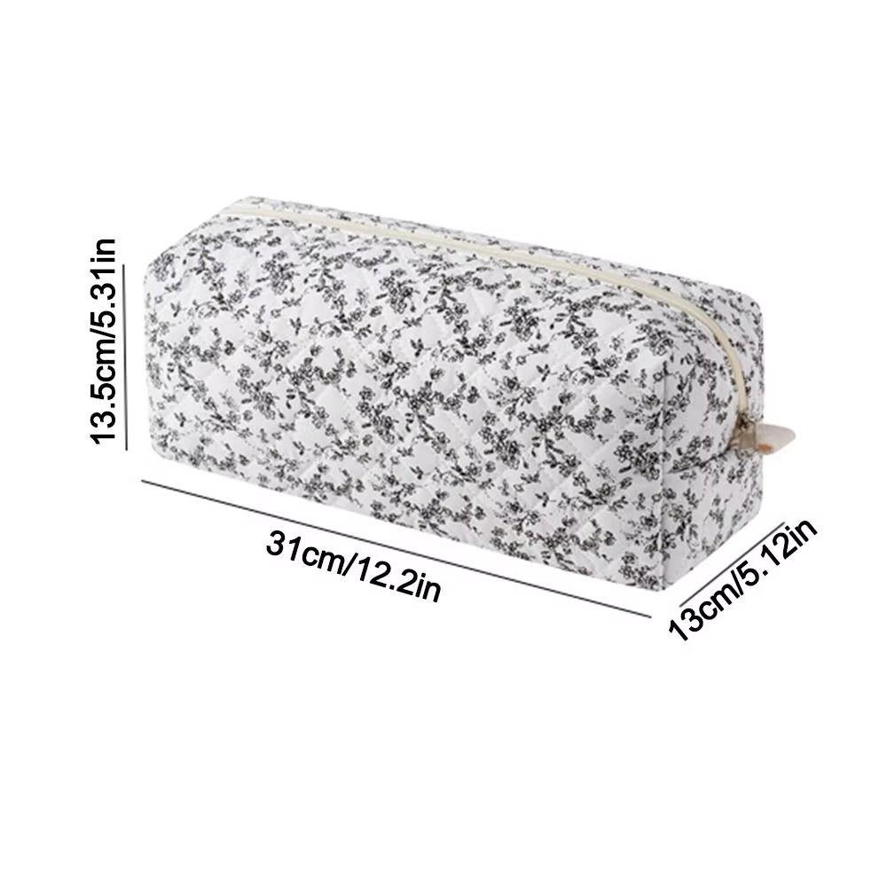 Soft Hair Dryer Storage Bag Large Capacity Dustproof Curling Iron Carrying Case Portable Quilting Cotton Cosmetic Bag