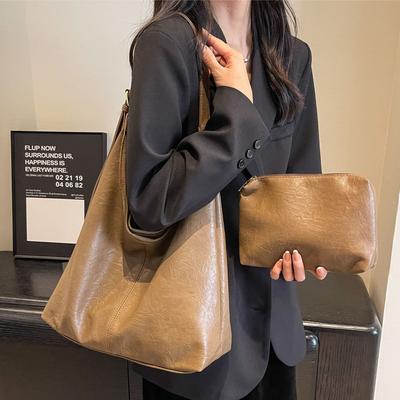 Retro Pendlertasche für Mutter und Kind Damentasche Trendy Fashion Schultertasche Vielseitige Achseltasche mit großem Fassungsvermögen