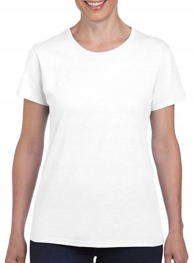 Koszulka Biała T-Shirt Damska Bawełniany Przewiewny Fruit Of The Loom, Xl