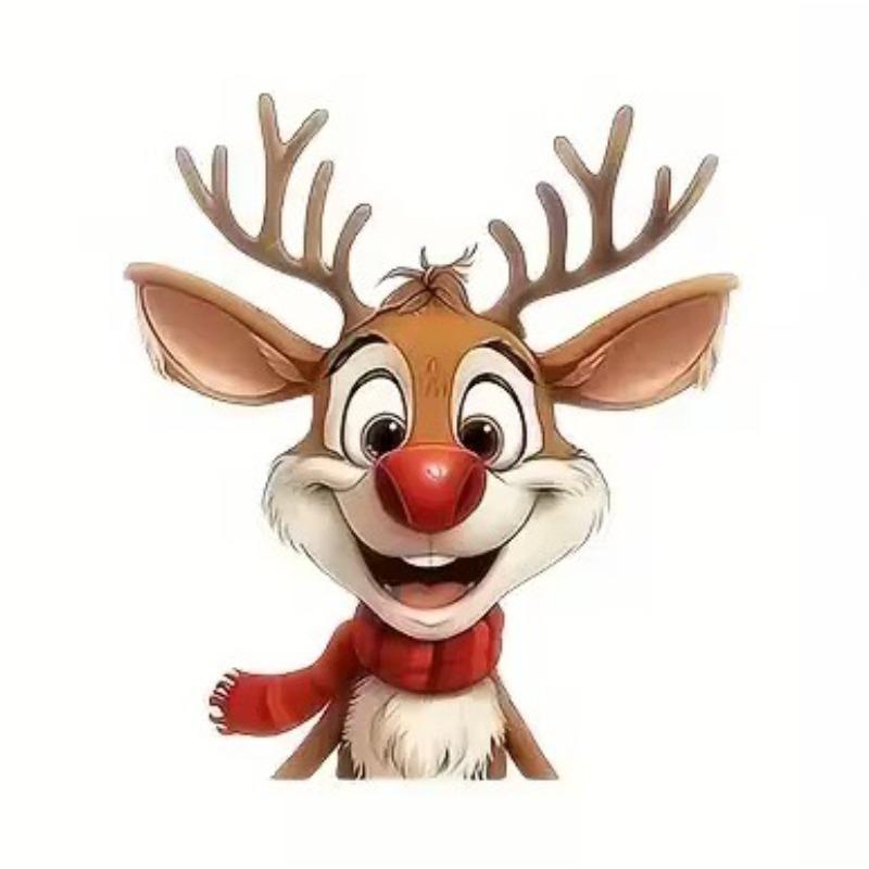 1pc PVC Reindeer Car/motorcycle Sticker, Personalized Scratch Cover, Holiday Gift.