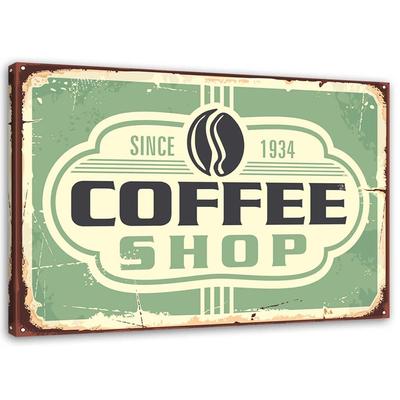 Canvas Print Retro Coffee Sign