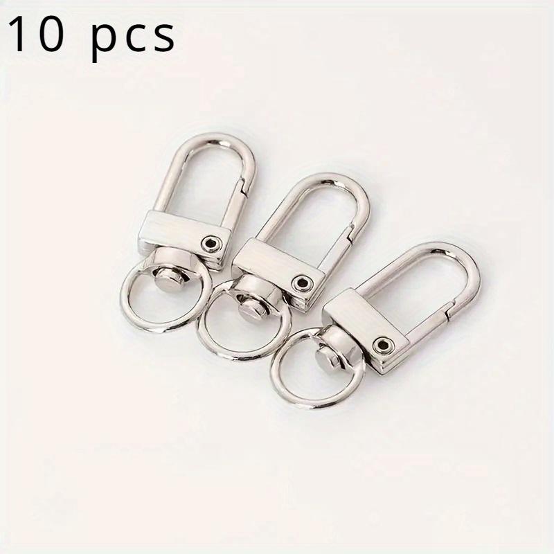 10pcs Metal Alloy Keychain Buckle Rotating Pendant DIY Bag Buckle Car Keychain Metal Universal Buckle Keychain Snap Buckle Hook Buckle Alloy Buckle