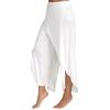 Women Yoga Pants Fashion Solid Color Ruffled Split Loose Trousers Lightweight Breathable Large Size Wide Leg Casual Pants