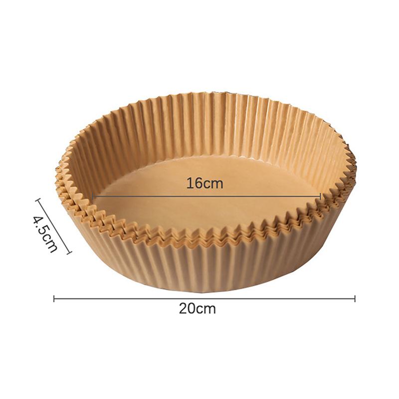50Pcs Air Fryer Disposable Parchment Paper Liner Oil-Proof Paper Tray Non-Stick Baking Mat Air Fryer Accessories Squareround