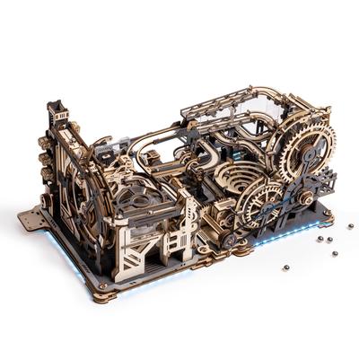 ROBOTIME 3D Puzzle Fa 3D Fa Puzzle Golyópálya LGA01 LGC01 LG01 Kombinációs Készlet Elektromos Modell Hullámvasút Vízikerék Fogaskerék Pálya Hullámvasút