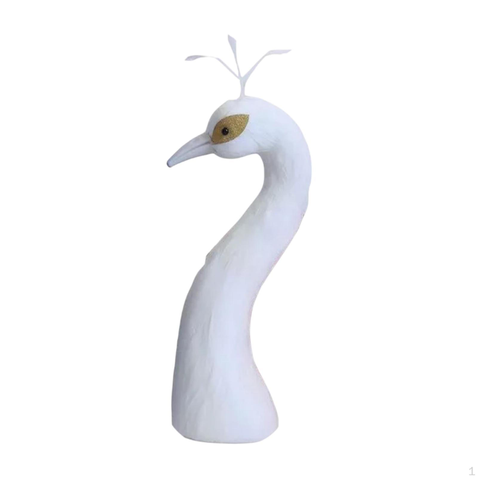 

Фигурка павлина для декора стола и цветочных композиций белый