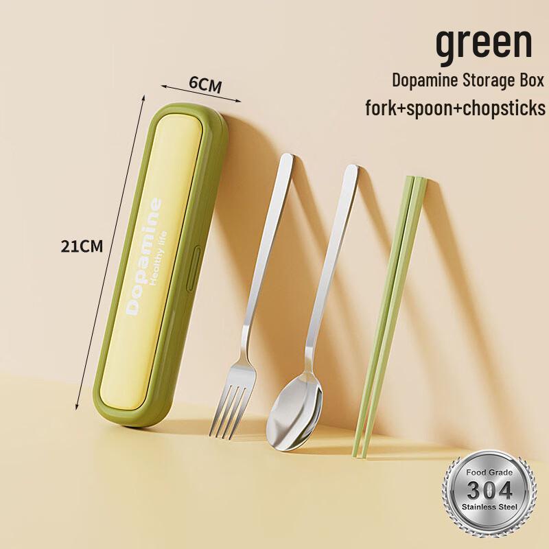 LEXIAOMAN 304 Stainless Steel Student Cutlery Set