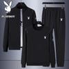 PLAYBOY Men's Plus Size Casual Hoodie Sportswear Set