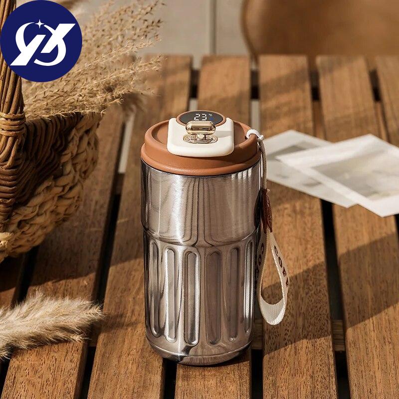420 ml Smart Thermosflasche Wasser Digitale LED-Temperaturanzeige Kaffeetasse Tasse Edelstahl Camping Hydroflask Tragbare Thermoskannen Geschenke Student
