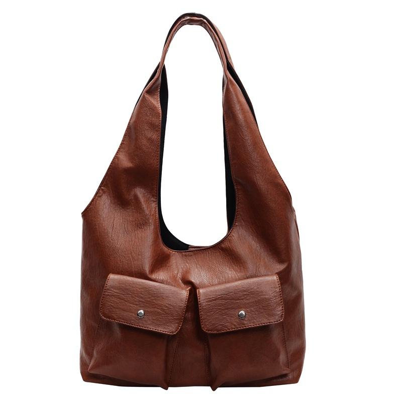 Winter new fashion casual large capacity tote bag women's shoulder retro messenger bag commuter women's bag