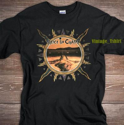 Vintage 1992 Alice In Chains Dirt Tour Concert T-Shirt Tops Tees Men's Women's Black