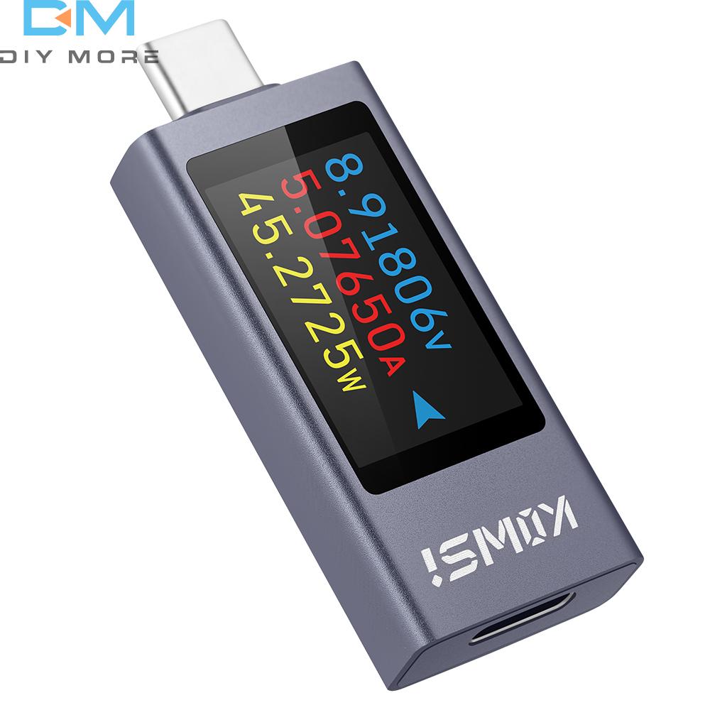 KWS-2301C Current and Voltage Monitor DC 4-30V 0-12A Type-C Power Meter Tester PD Battery Capacity Digital LCD Display Meter
