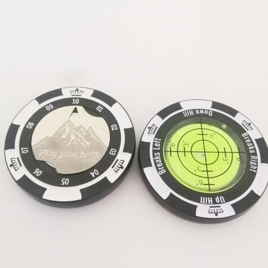 Golf Hat Clip Ball Marker with High Precision Green Reading Aid Compact Size Lightweight Portable Bubble Level Golf Putting Green Reader