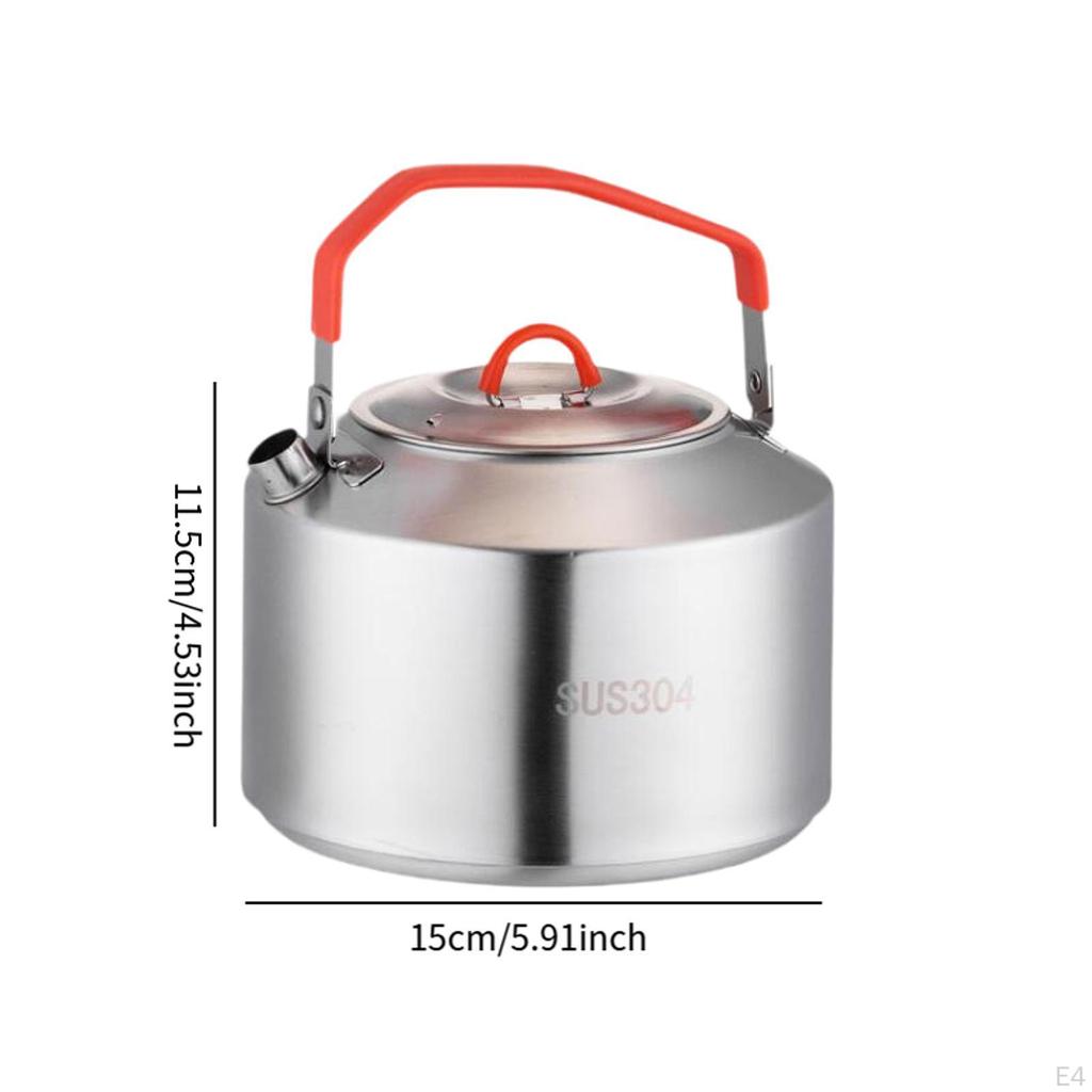 Camping Kettle Camp Tea Coffee Pot Campfire with Handles Hiking for
