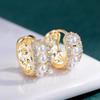 Zarte Imitationsperlen Creolen für Damen für Hochzeit Luxuriöser Hohl-Schmuck Ästhetische Party Trendiger Schmuck mit Zirkonia