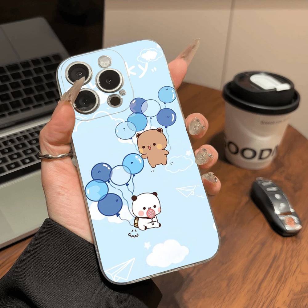 BuBu And DuDu TPU Silicone Case For IPhone 11 12 13 14 15 16 17 Pro Max Shockproof Clear Back Cover