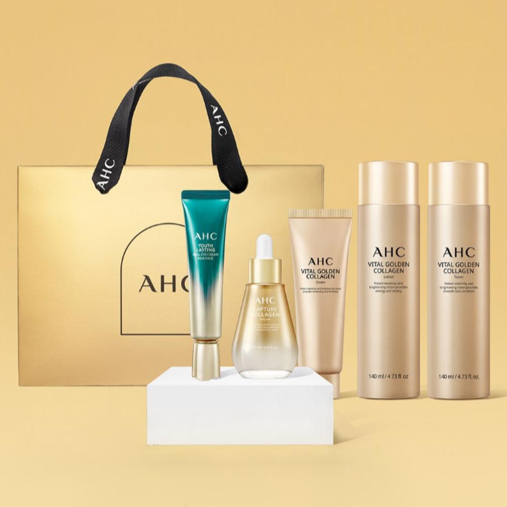 [Gift Set] AHC Vital Golden Collagen Youth Total Skincare 5-piece set