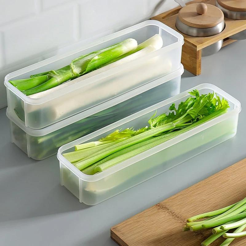 Refrigerator Preservation Storage Box Storage of Scallion and Cilantro Noodles Vegetable Fruit Home Storage Basket Containers
