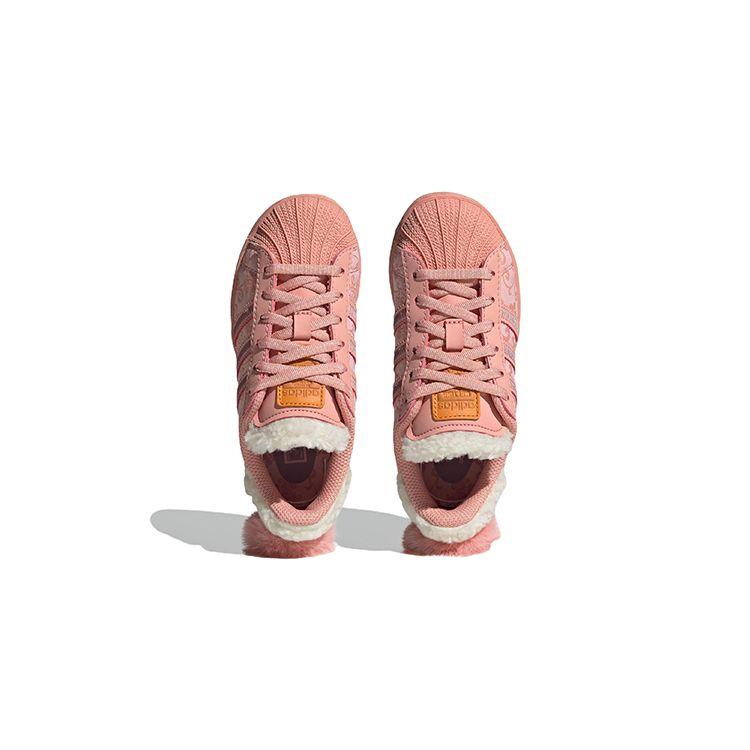 Adidas Originals Melting Sadness X  Superstar Casual Durable Low-Top Kids Sneakers Kids sneakers Orange Pink White ID9308