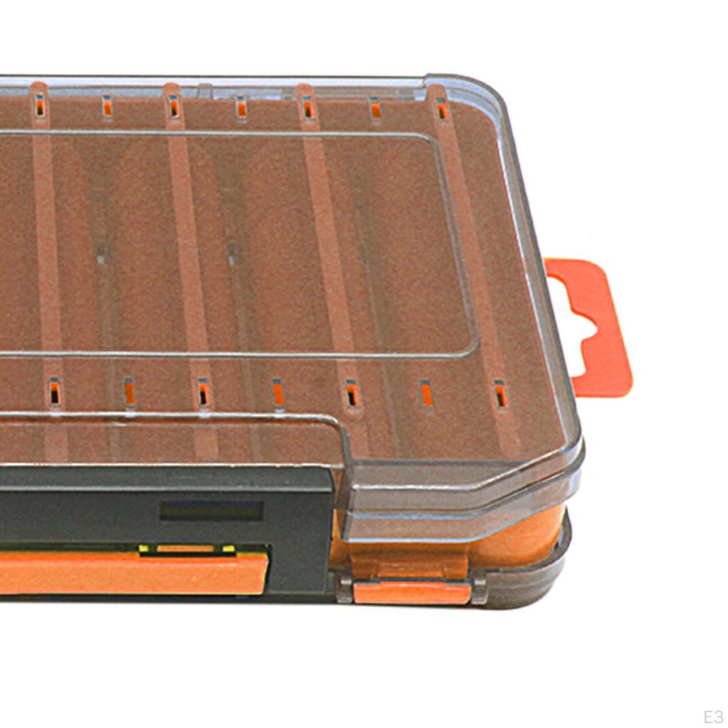 Fischfang-Aufbewahrungsbox Doppelseitige Köderbox Transparenter und stabiler Kunststoff