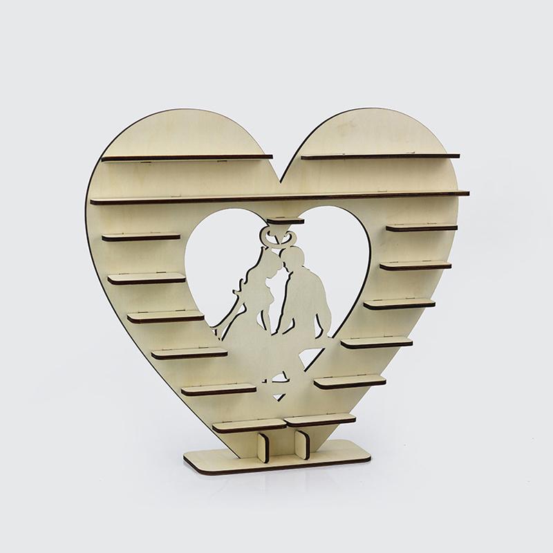 Bruiloft Houten Ornamenten Mr & Mrs Chocolade Stand Display Snoep Cupcake Desserts Houder Home Decor Bruiloft Feestrepen