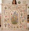Wildflower Patchwork Quilt Blanket Floral Garden Throw Vintage Bouquet Cozy Blanket Spring Summer Home Decor Gift Her Blanket