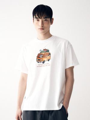 Beokis Bckt Family Camper Van T-Shirt [White]