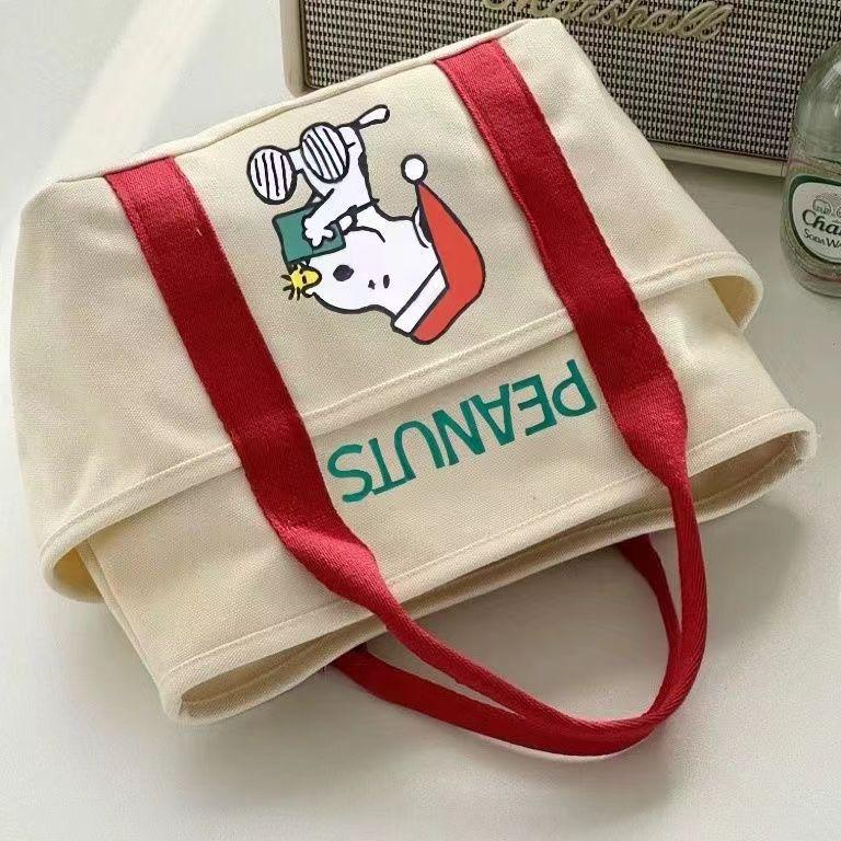 Snoopy Canvas-Tragetasche mit großer Kapazität: Niedliche Cartoon-Multifunktionstasche für Mütter