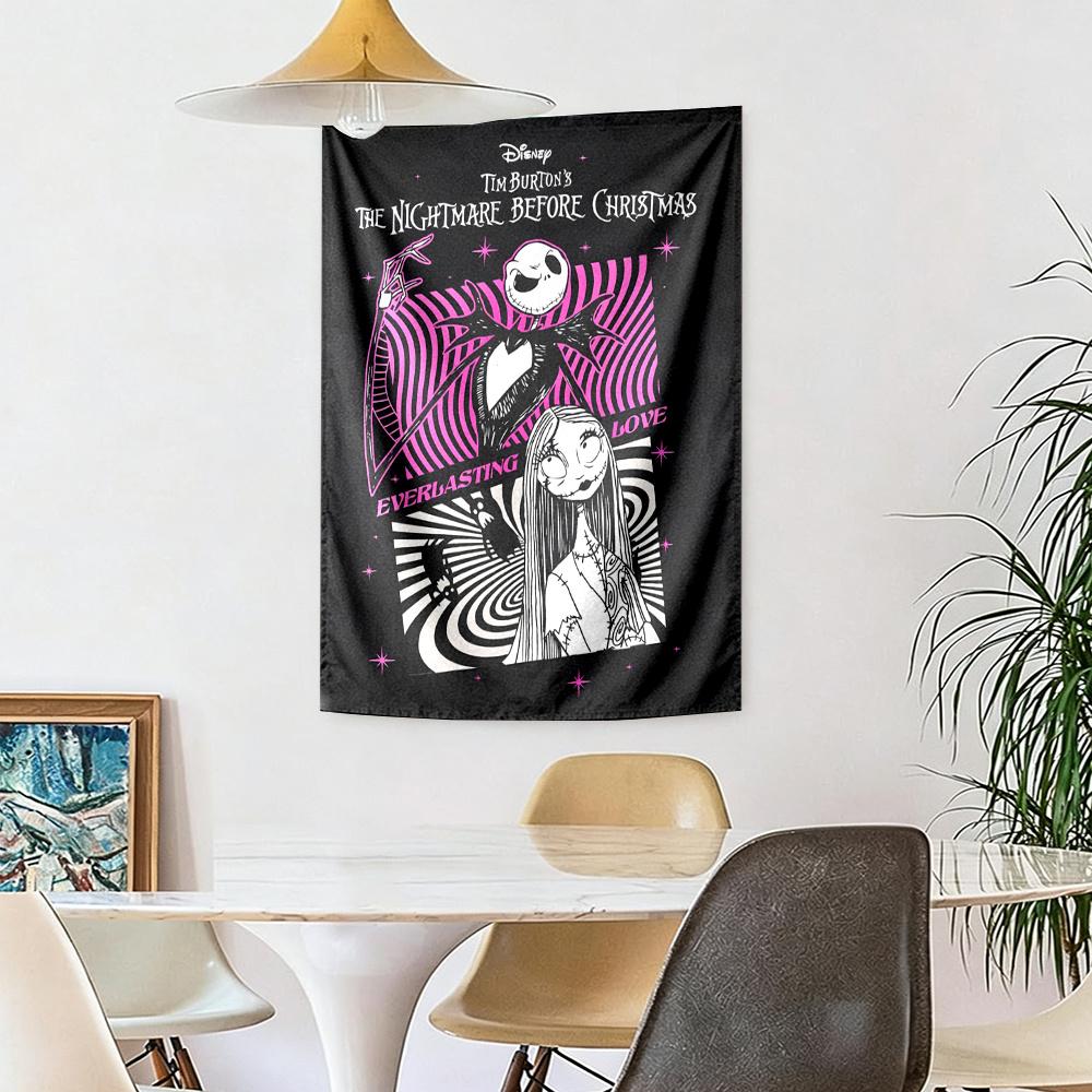 Jack Skellington Vintage Tapestry Nordic Minimal Made For Living Room Balcony Studio Wall All Season Exotic Pattern Gift For Friends Family
