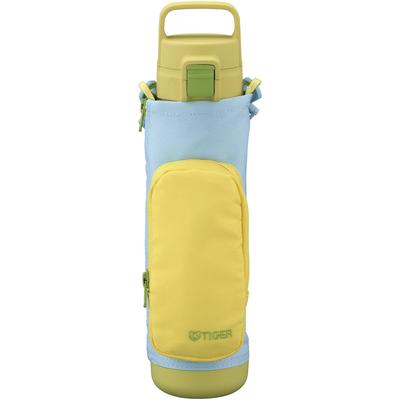 Tiger Thermos Wasserflasche 800ml Freihändige Ausflugsflasche mit Mehrfachtasche für One Touch Gelb Blau MTA-A080YB