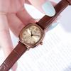 Cic Retro Square Compact Dial Simple Fashion Belt Student Quartz Watch