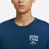 Nike Logo Print Round Neck Quick-Dry Short Sleeve T-Shirt Men Tops Courage-Blue FZ8055-465