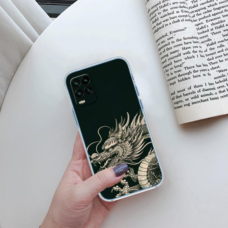QE7 Chinesischer Drache Transparente Handyhülle für Samsung Galaxy A04 A04S A14 A23 A34 A54 M23 M33 M52 M53