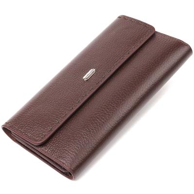 Capacious Women's Wallet Made of Genuine Leather CANPELLINI Wallet 21660 Brown