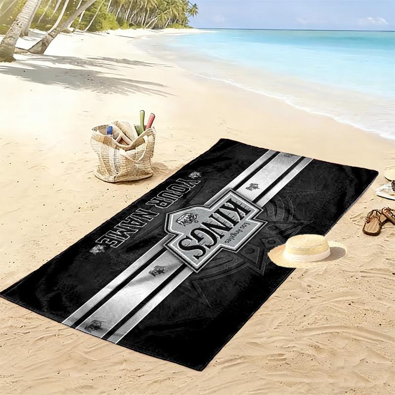 Los Angeles Kings Druck Strandtuch, Großes Weiches Schnelltrocknendes Handtuch für Strand Camping Schwimmen