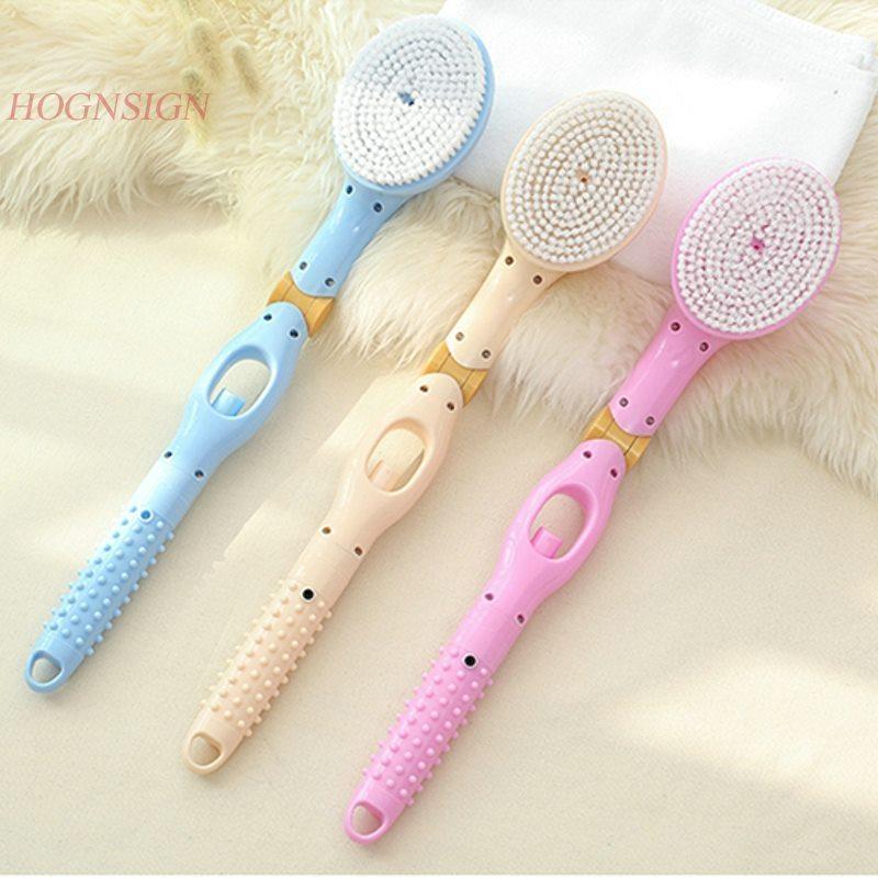 Multi Function Massage Bath Brush Back Tool Removable Shower Gel Long Handle Soft Hair Bathing Body Cleansing Care Massager